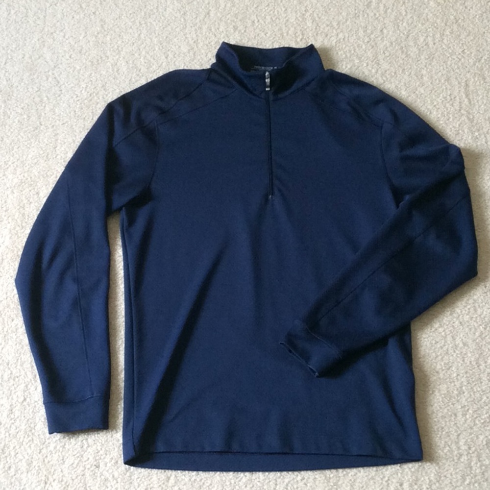 Men’s Nike Dri-Fit 1/4 Zip LS Golf Shirt, Navy